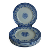 6 Jules Vieillard plates, "Louis XV" service, 19th century