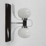 Space age wall lamp with 2 glass balls