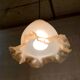 Suspension globe en verre juponné - mid. XXeme