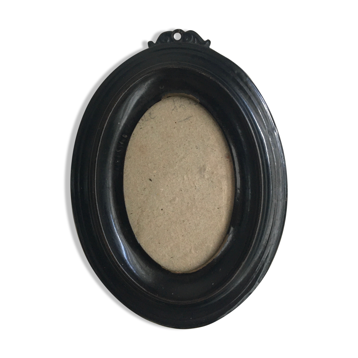 Painted metal frame, with glass