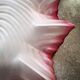Old suspension opaline pink purple serrated handkerchief art deco 1930 TBE