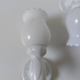 Opaline porcelain wall lights