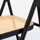4 Vintage Wood Folding Chairs with Cane Seating