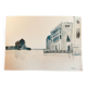 Watercolor painting "Twilight in Venice at the Cipriani", signed
