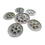 Set of 6 oyster plates and dish