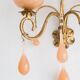 Paire appliques italiennes opaline rose
