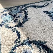 Pure wool blue rug 125x78cm