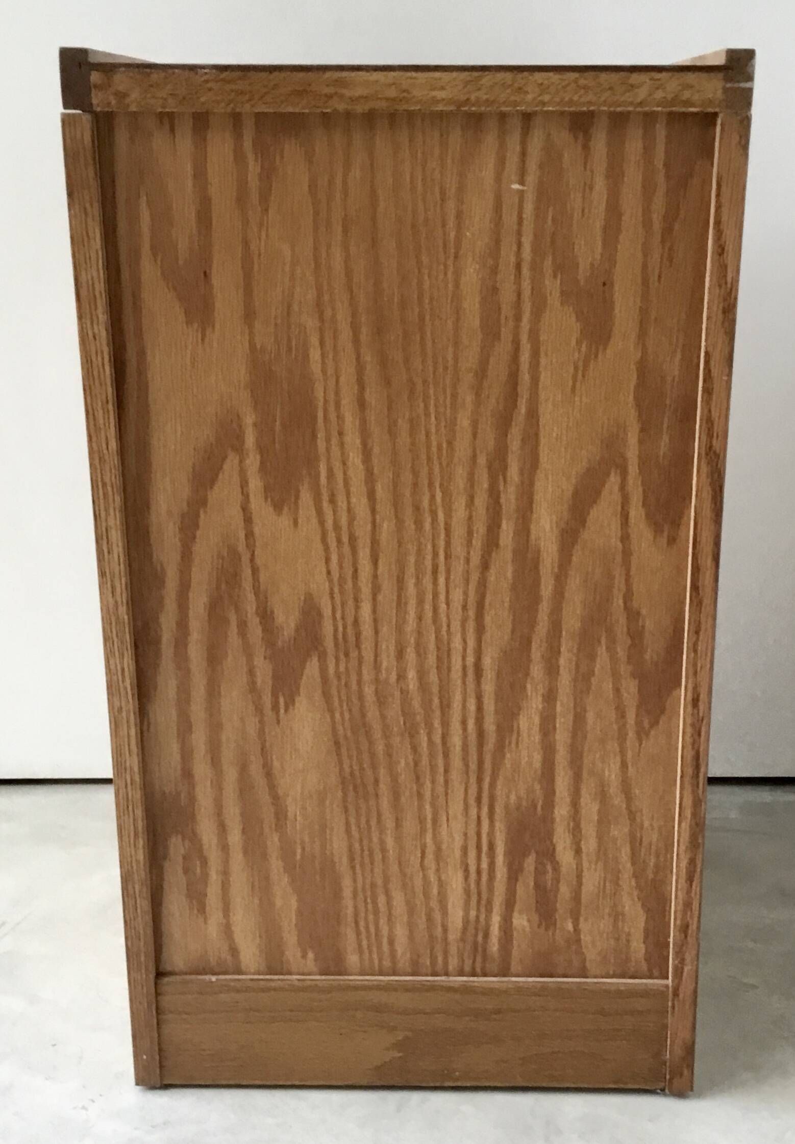 Wooden filing cabinet with 2 drawers - vintage trade furniture 1950