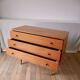 Scandinavian designer chest of drawers in blond oak Mid-Century Circa 1950