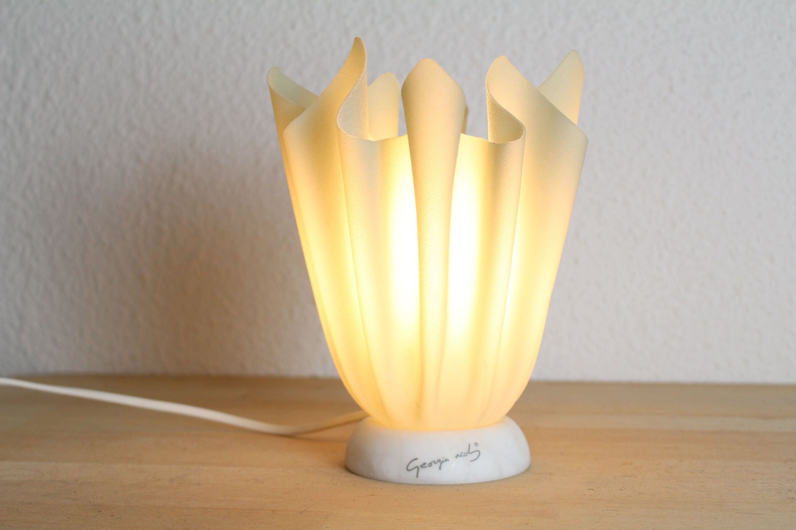 Georgia Jacob draped lamp, Coqueluche model, green