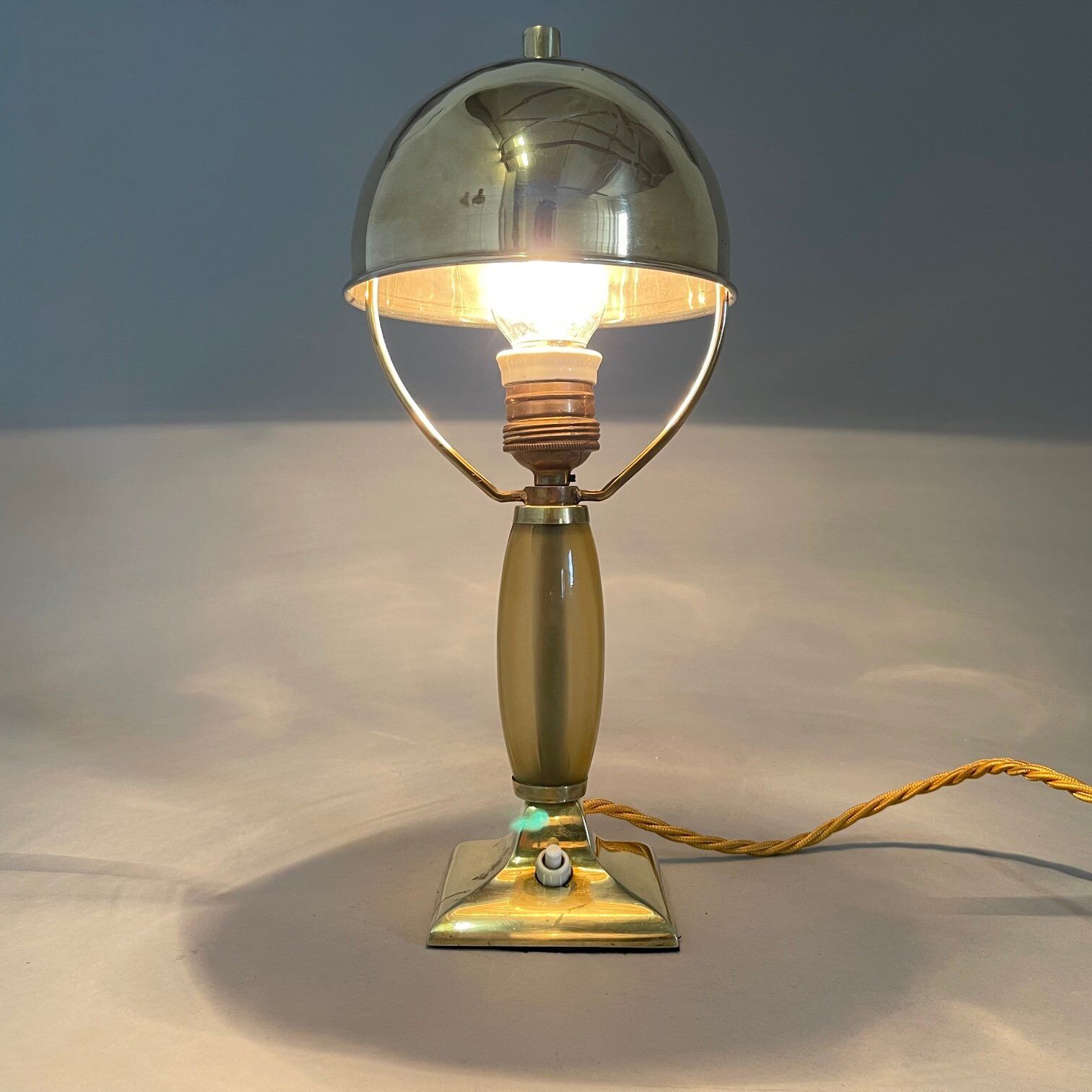 Art Deco Brass Table Lamp, 1930's