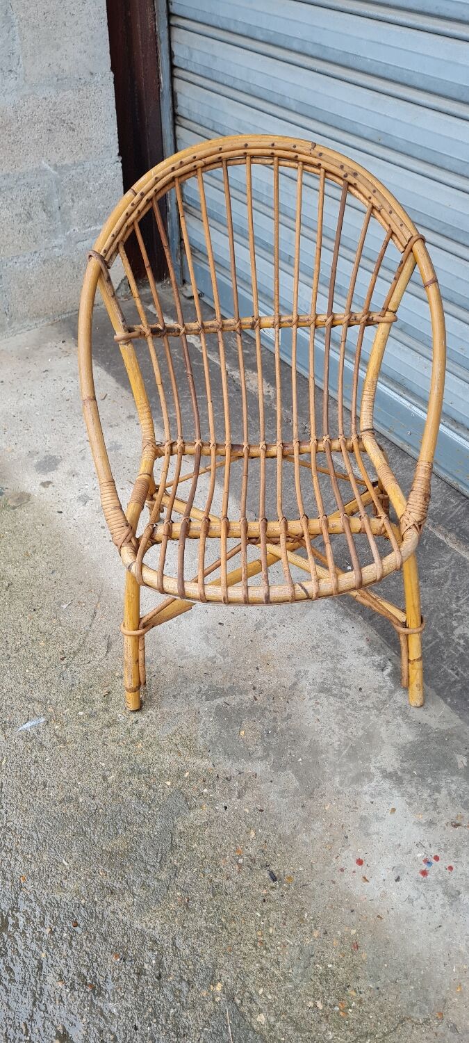 Rattan armchair 1960