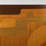 Mid-century wood veneer intarsia wall panel, 1960s