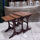 set of 3 nesting tables in teak