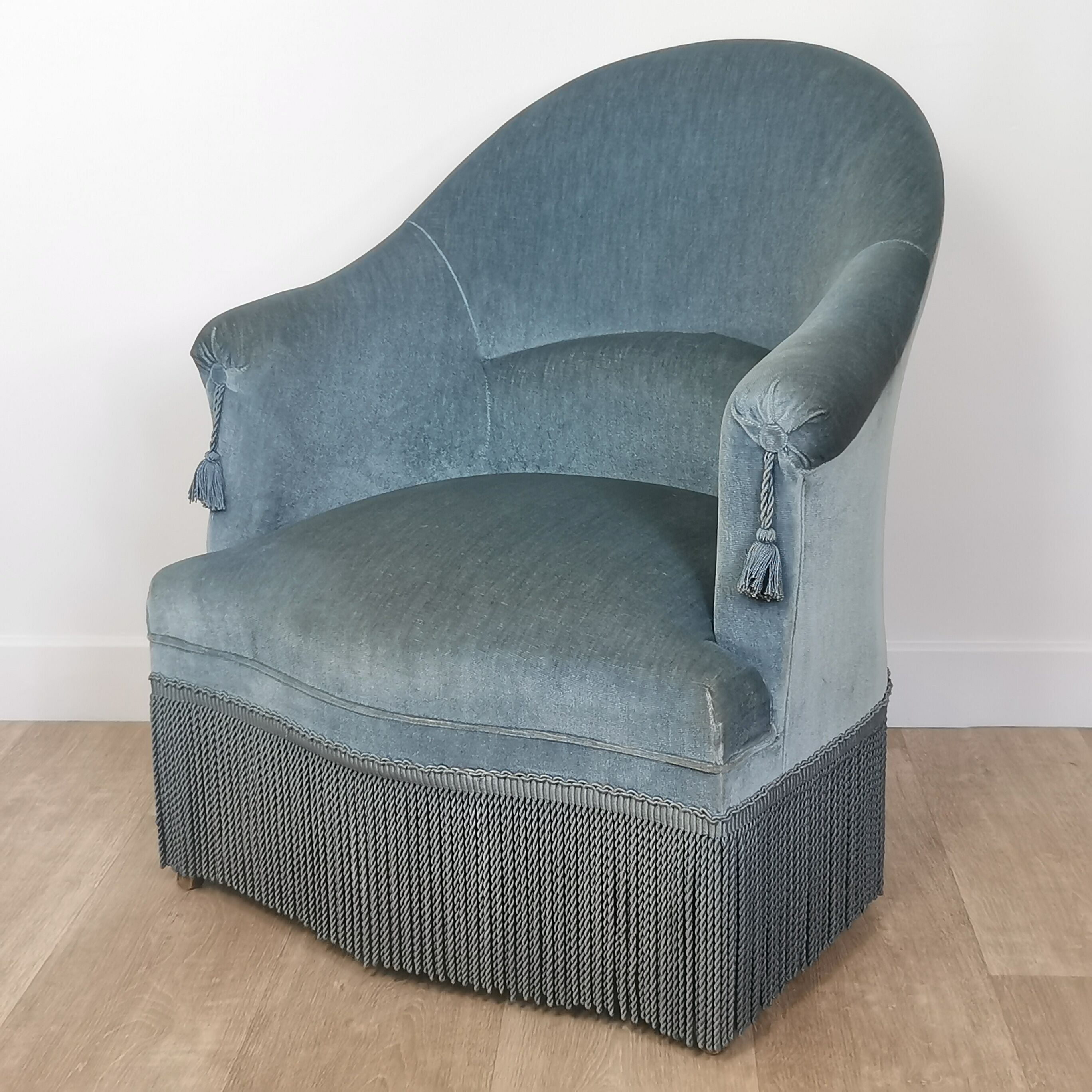 Fauteuil crapaud velours