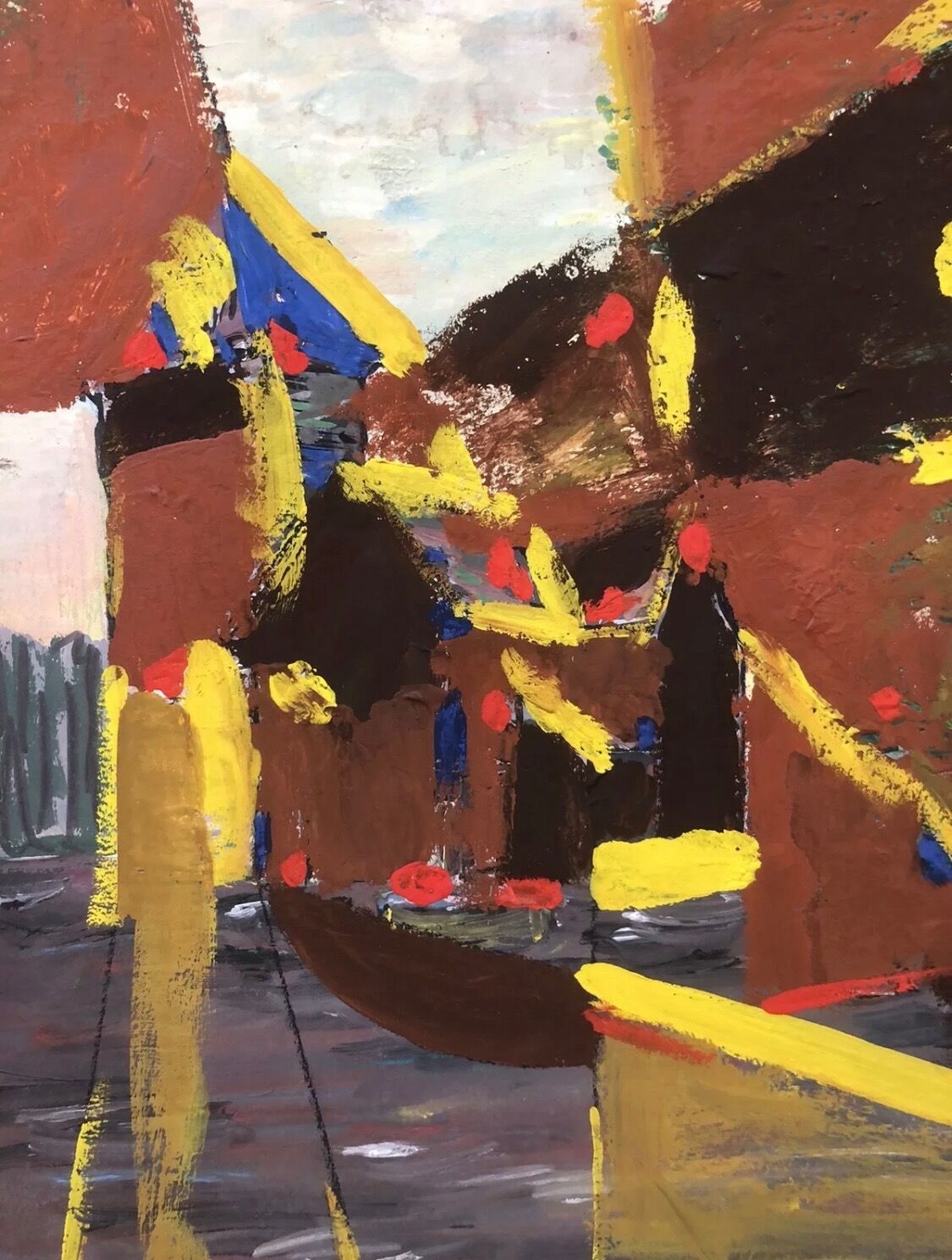 Painting modern landscape painting