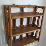 Rattan wall shelf