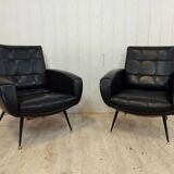 3-seater sofa and 2 vintage armchairs feet compass