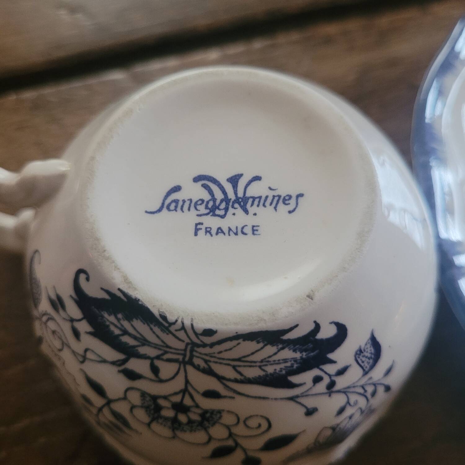 Sarreguemines Lancaster Set – 4 cups and 4 saucers – 1950s