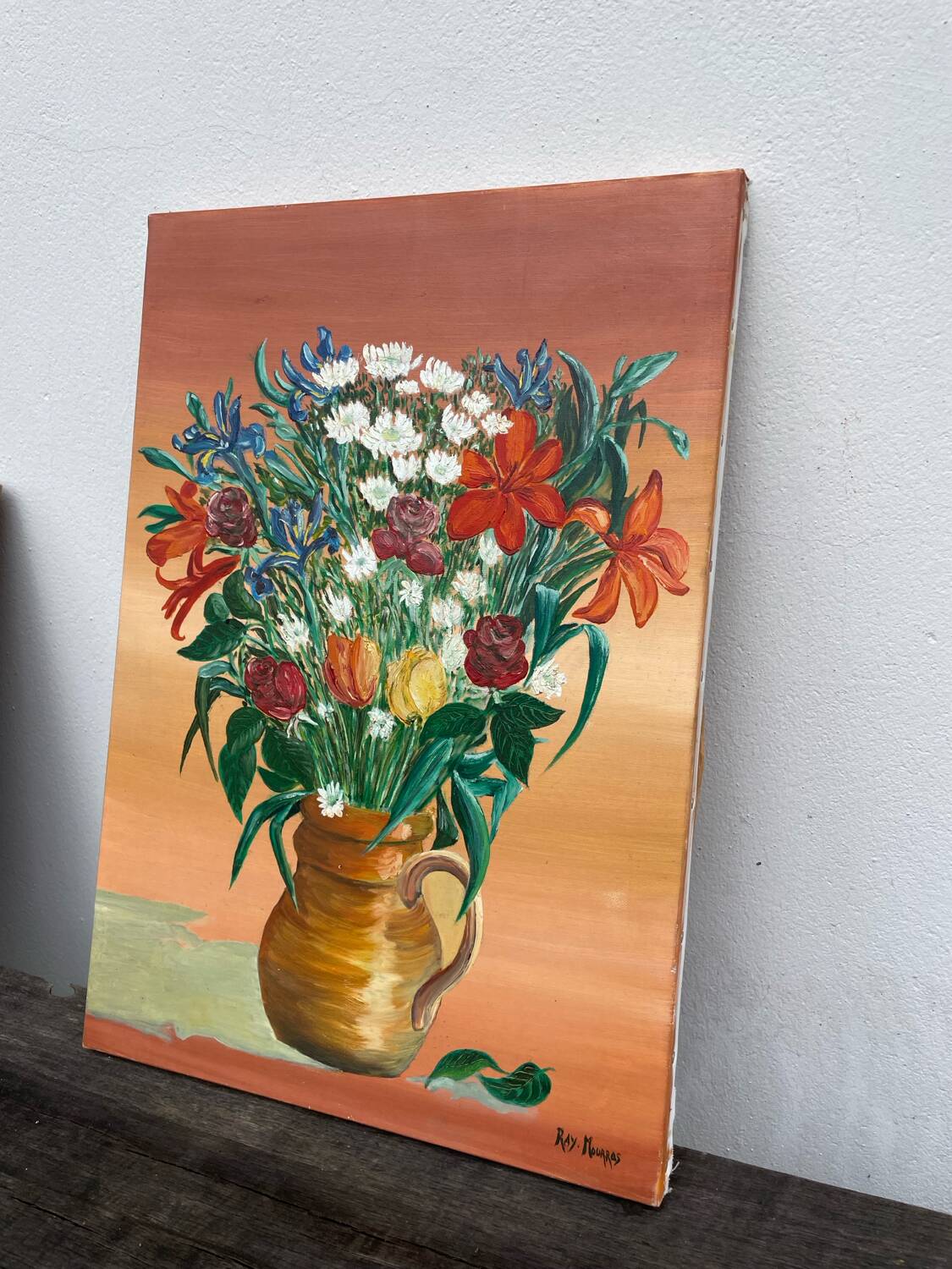 Painting of a bouquet / oil painting on canvas