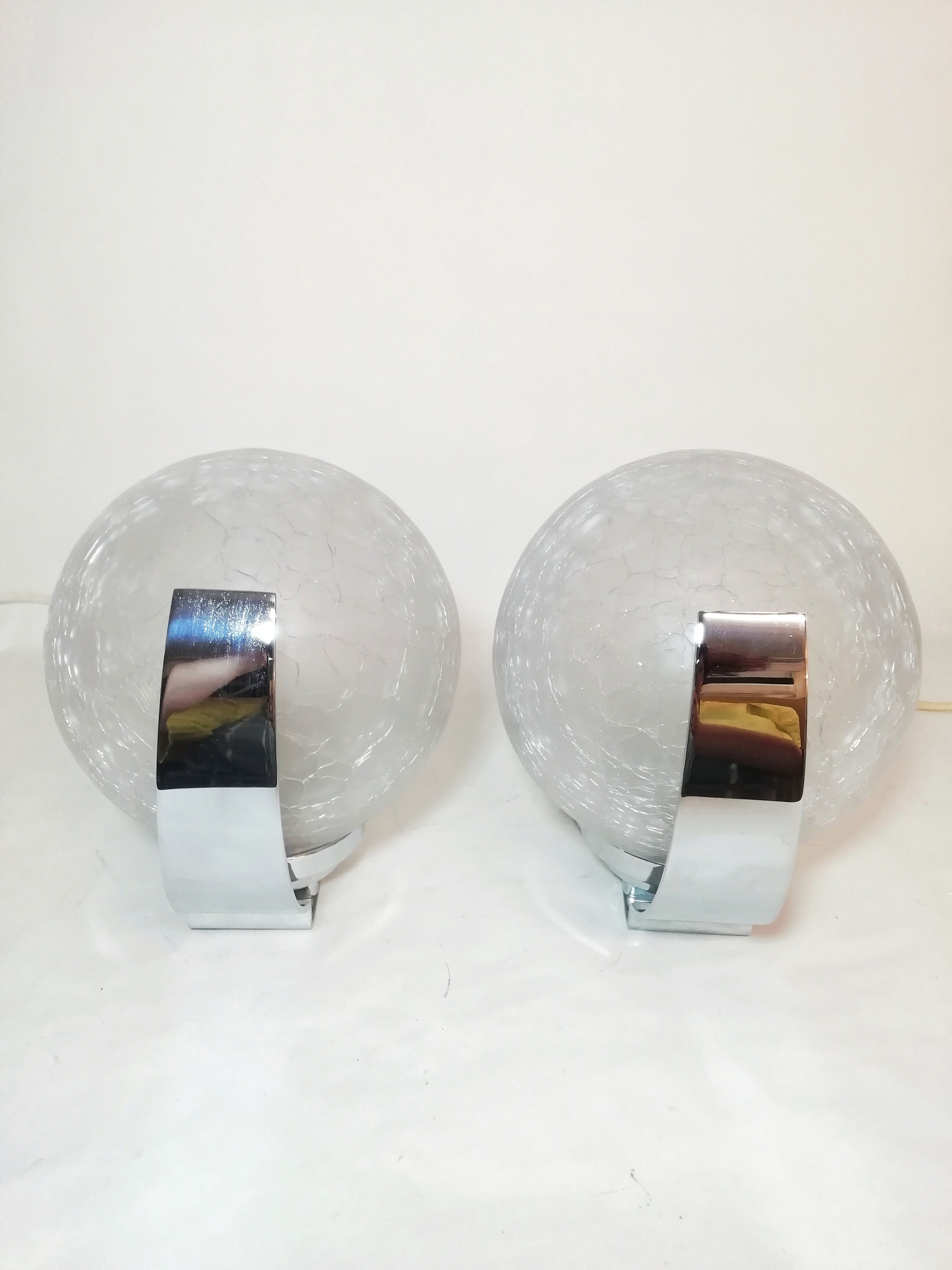 Pair of Murano glass wall light