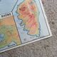 Vintage school map of France, Mediterranean, Corsica, Massif Central