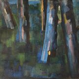 HST 1956 painting "The Forest" Guy Feinstein (1929-2008) Narrative figuration