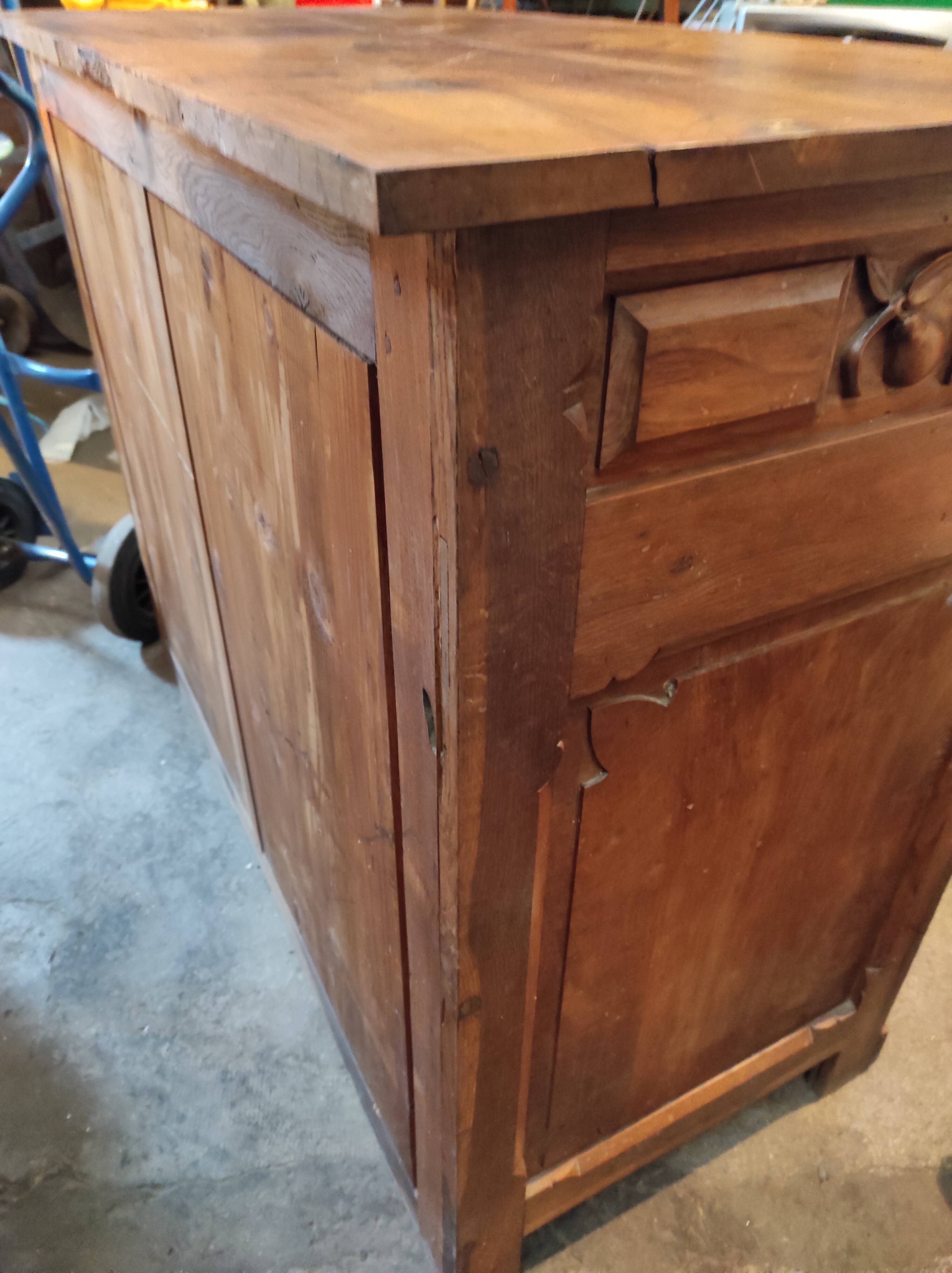 Former Parisian oak buffet 2 doors 2 drawers