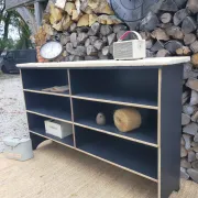 Wooden locker workbench
