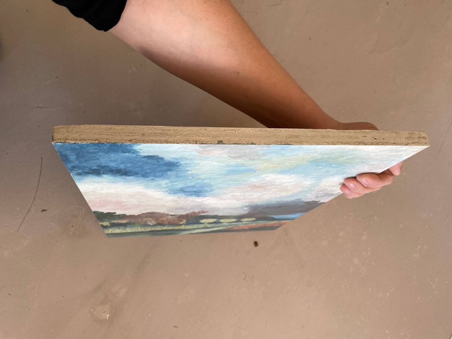Peinture sur panneau bois