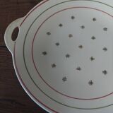 Round serving dish in iron earthenware, first half of the 20th century