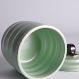 Art Deco Celadon Glazed Lidded Jar by Einar Luterkort for Upsala‑Ekeby, 1930s