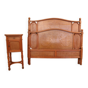 lit & table de nuit Joseph - bois