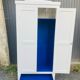 Armoire ancienne parisienne blanche intérieur bleu majorelle