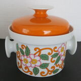 Vegetable flat tureen orange vintage 1970 Wunsiedel Bavaria Germany