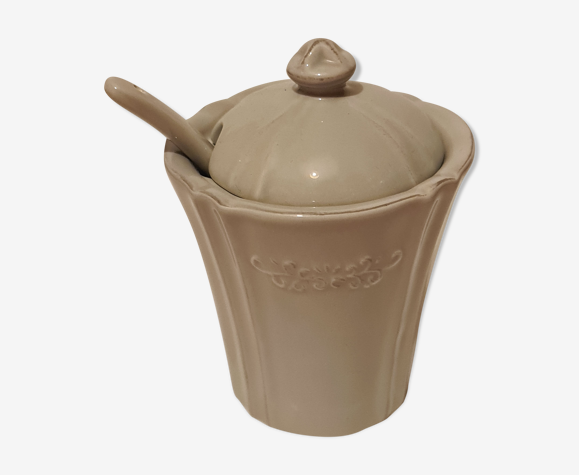 Sugar potter earthenware Amadeus décor gray heart
