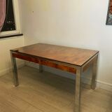 Dining table elm magnifying glass