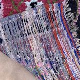 Moroccan carpet Boucherouite colored - 88 x 209 cm