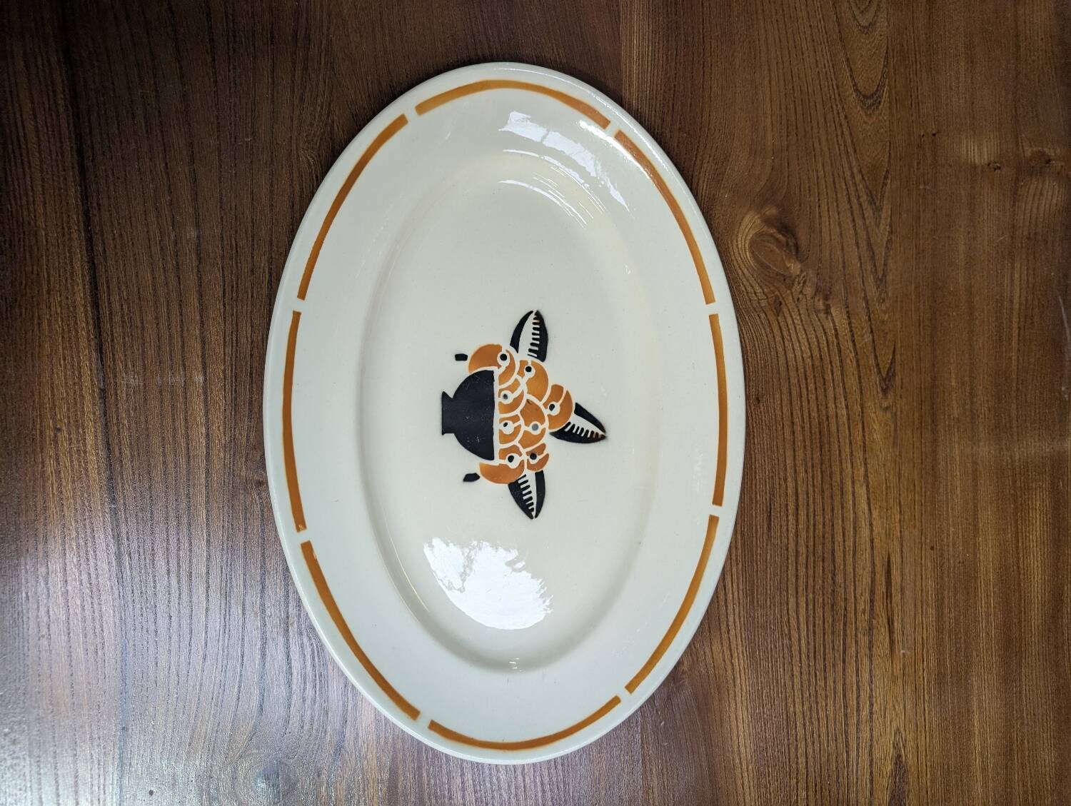 Grand plat de service Badonviller modèle "Jade"