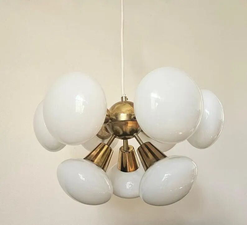 Rare Midcentury Chandelier Sputnik, Kamenicky Senov, 1970s