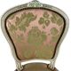 Chaise baroque vintage avec accent rose/vert