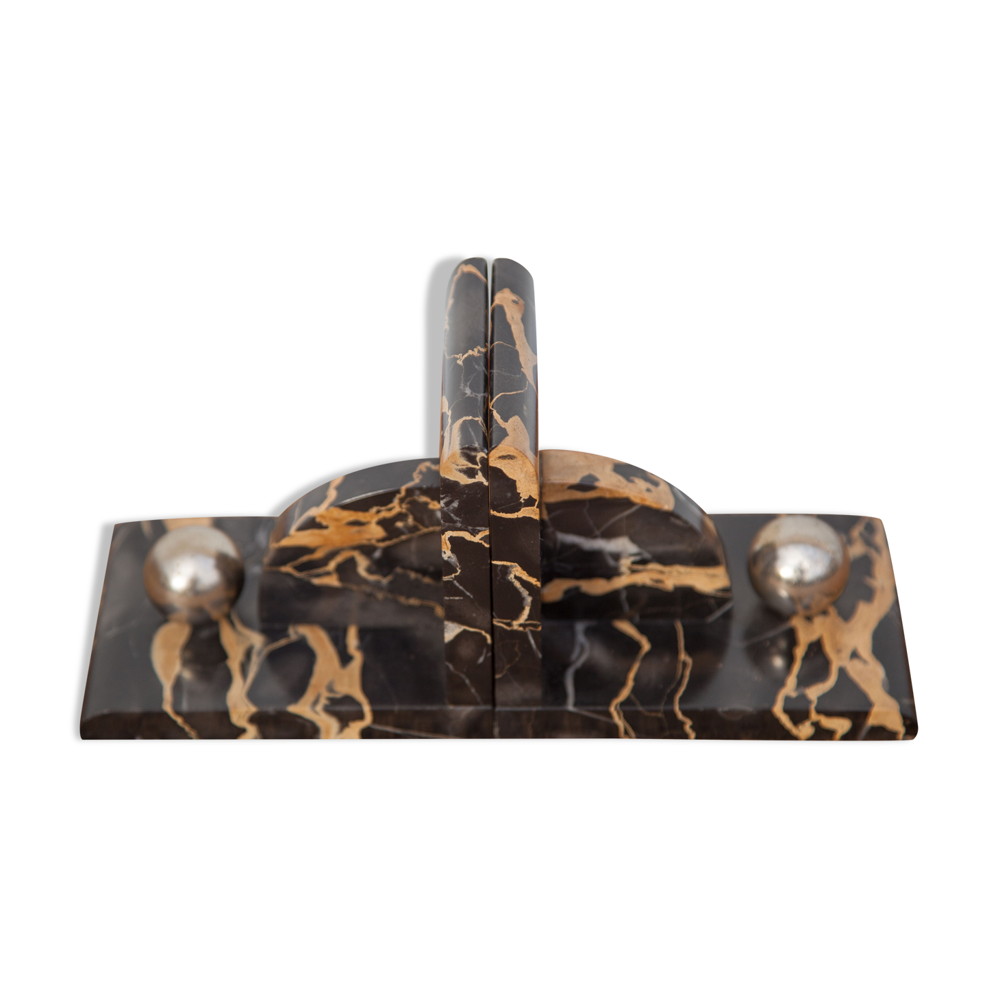 Art deco port marble bookend, art deco book endholder, paperweight, bookcase, office