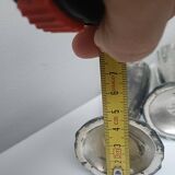 Silver-plated salt and pepper shakers