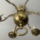 Antique Dutch 6-light chandelier in solid bronze