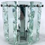 Set of two cut glass sconces by Zero Quattro, Italy 1970s