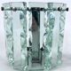 Set of two cut glass sconces by Zero Quattro, Italy 1970s