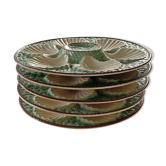 Assiettes à huîtres barbotine