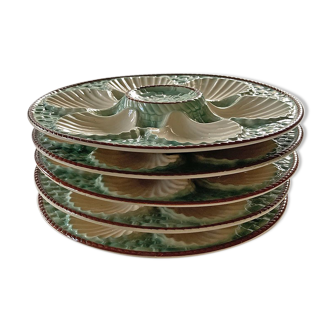 Assiettes à huîtres barbotine