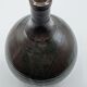 wide ceramic vase with fine brown collar - H: 23cm