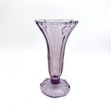 A purple Art Deco vase, Huta Zawiercie, Poland, 1960s
